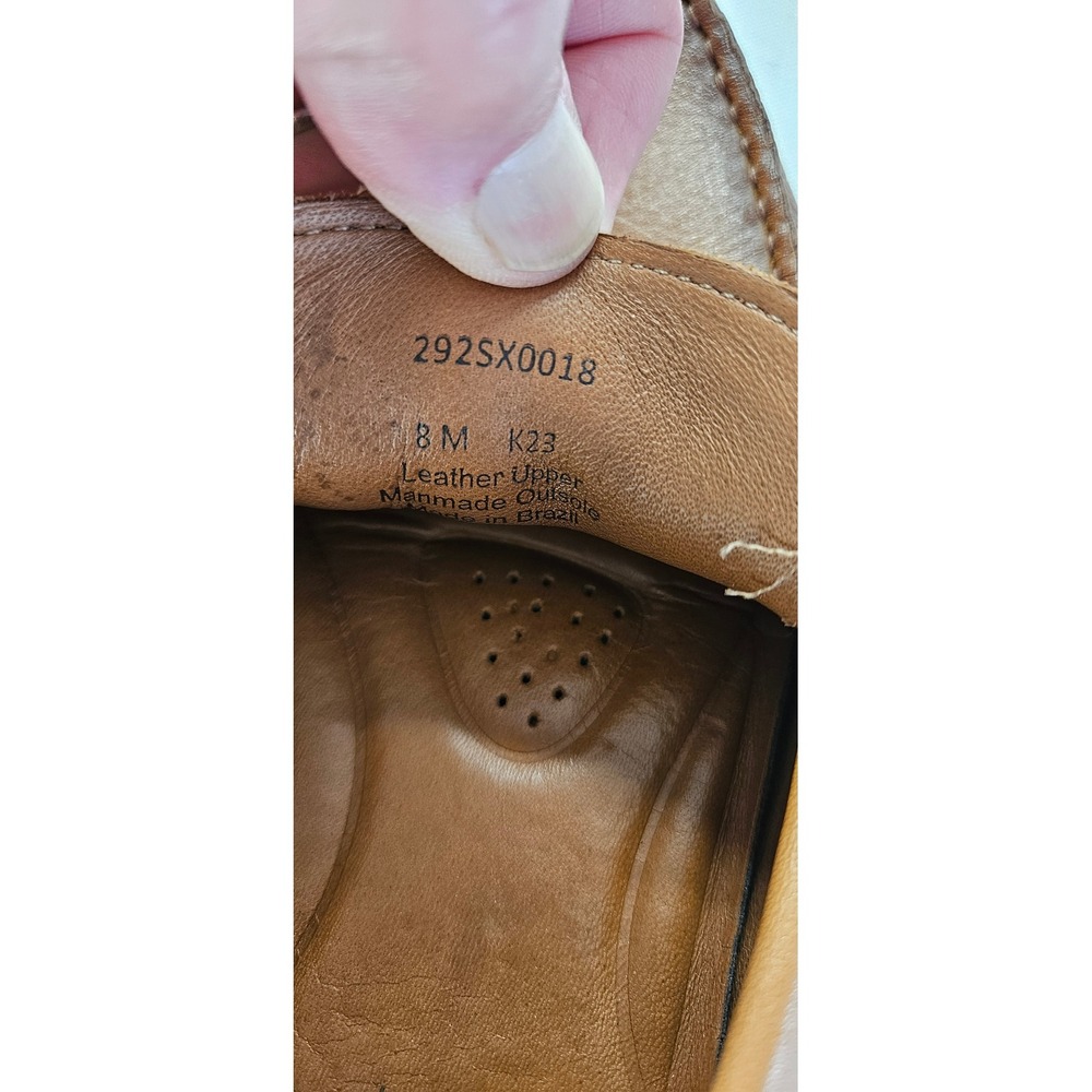 Section X Mens Brown Leather Driving Loafers Slip On Shoes 292SX0018 Size 8 M - Picture 2 of 8